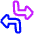 Triangle Arrow Dodge 3 Icon from Plump Neon Set