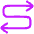 Line Arrow Curvy Both Direction 4 Icon from Plump Neon Set