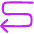 Line Arrow Curvy Left Down Icon from Plump Neon Set