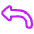 Triangle Arrow Curve Up Left Icon from Plump Neon Set