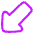 Thick Arrow Diagonal Bottom Left Icon from Plump Neon Set