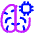 Artificial Intelligence Brain Chip Icon from Plump Neon Set