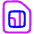 Sim Card Icon from Plump Neon Set