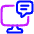 Desktop Chat Icon from Plump Neon Set