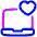 Laptop Favorite Heart Icon from Plump Neon Set