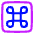 Command Square Icon from Plump Neon Set