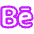 Behance Logo Icon from Plump Neon Set