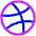 Dribble Logo Icon from Plump Neon Set