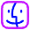 Finder Logo Icon from Plump Neon Set