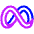 Meta Logo Icon from Plump Neon Set
