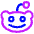 Reddit Logo Icon from Plump Neon Set