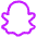 Snapchat Logo Icon from Plump Neon Set