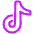 Tiktok Logo Icon from Plump Neon Set