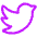 Twitter Logo Icon from Plump Neon Set