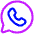 Whatsapp Logo Icon from Plump Neon Set