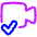 Webcam Video Call Check Icon from Plump Neon Set