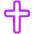 Christian Cross 2 Icon from Plump Neon Set