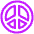 Peace Symbol Icon from Plump Neon Set