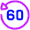 Button Go Backward 60 Icon from Plump Neon Set