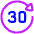 Button Go Forward 30 Icon from Plump Neon Set