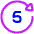 Button Go Forward 5 Icon from Plump Neon Set
