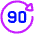 Button Go Forward 90 Icon from Plump Neon Set