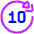 Button Skip Forward 10 Icon from Plump Neon Set