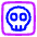 Dice Skull Icon from Plump Neon Set