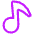 Music Note 1 Icon from Plump Neon Set