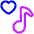 Favorite Heart Playlist Icon from Plump Neon Set