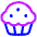 Cupcake Icon from Plump Neon Set