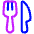 Fork Knife Icon from Plump Neon Set