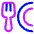 Fork Plate Icon from Plump Neon Set