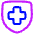 Sign Cross Shield Icon from Plump Neon Set