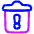 Recycle Bin Alert Icon from Plump Neon Set