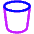 Trash Bin Remove Icon from Plump Neon Set