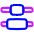 Distribute Center Vertical Icon from Plump Neon Set