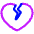 Broken Heart Icon from Plump Neon Set