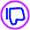 Dislike Circle Icon from Plump Neon Set