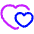 Double Heart Icon from Plump Neon Set