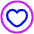 Heart Circle Icon from Plump Neon Set