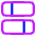 Dashboard Horizontal Rectangle Split 2 Icon from Plump Neon Set