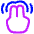 Two Finger Double Tap Icon from Plump Neon Set