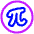 Pi Symbol Circle Icon from Plump Neon Set