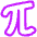 Pi Symbol Icon from Plump Neon Set