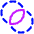 Pathfinder Circle Intersect Icon from Plump Neon Set