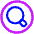 Magnifying Glass Circle Icon from Plump Neon Set