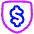 Money Shield Icon from Plump Neon Set