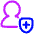 User Protection Cross Icon from Plump Neon Set