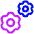 Cog Double Icon from Plump Neon Set